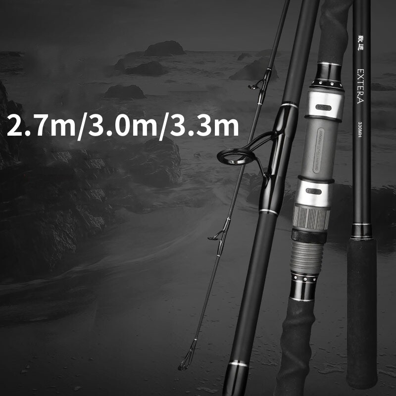 Boat Fishing Rod 2.7M/3M/3.3M Carbon Fiber Spinning Casting Rod 4 Sections Rods