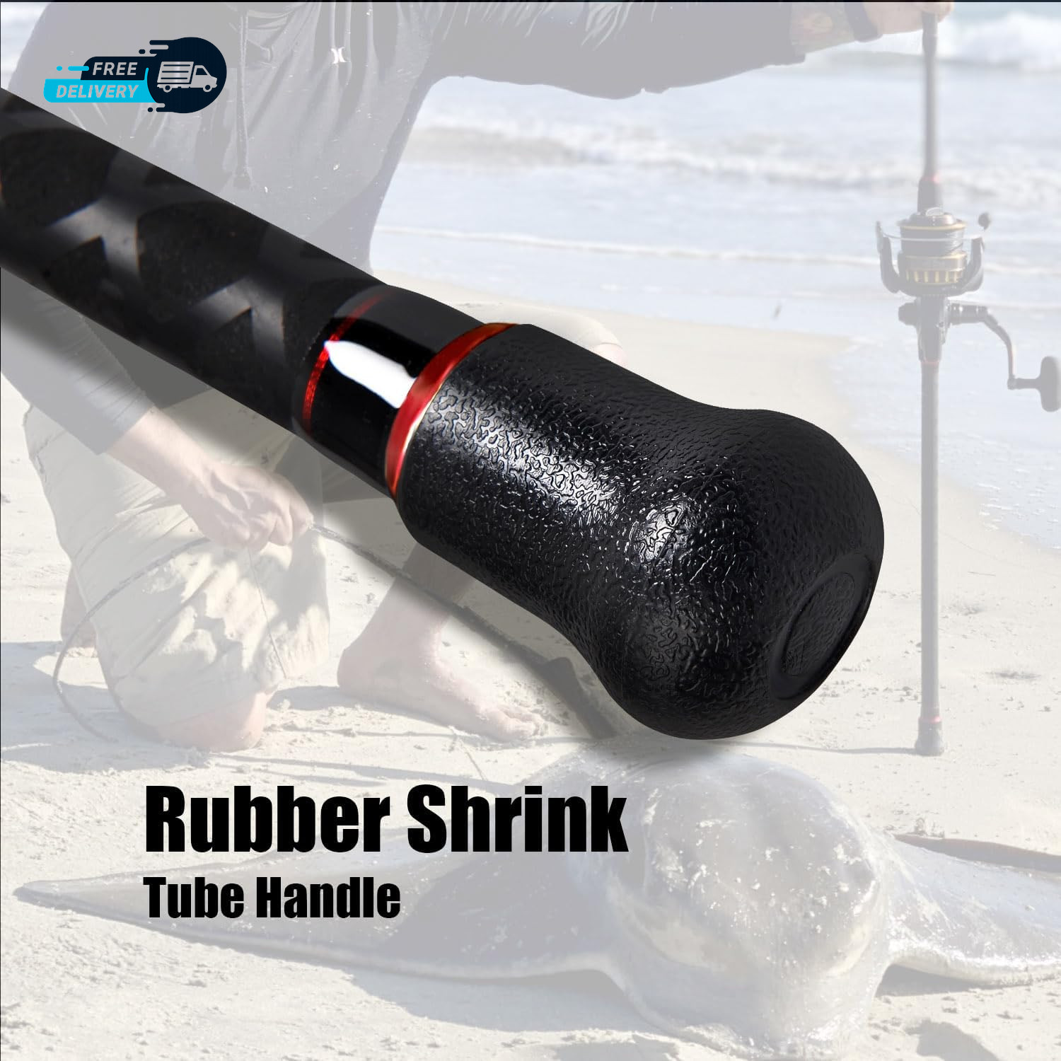 Surf Spinning Fishing Rod 2-Piece/4-Piece Graphite Travel Fishing Rod