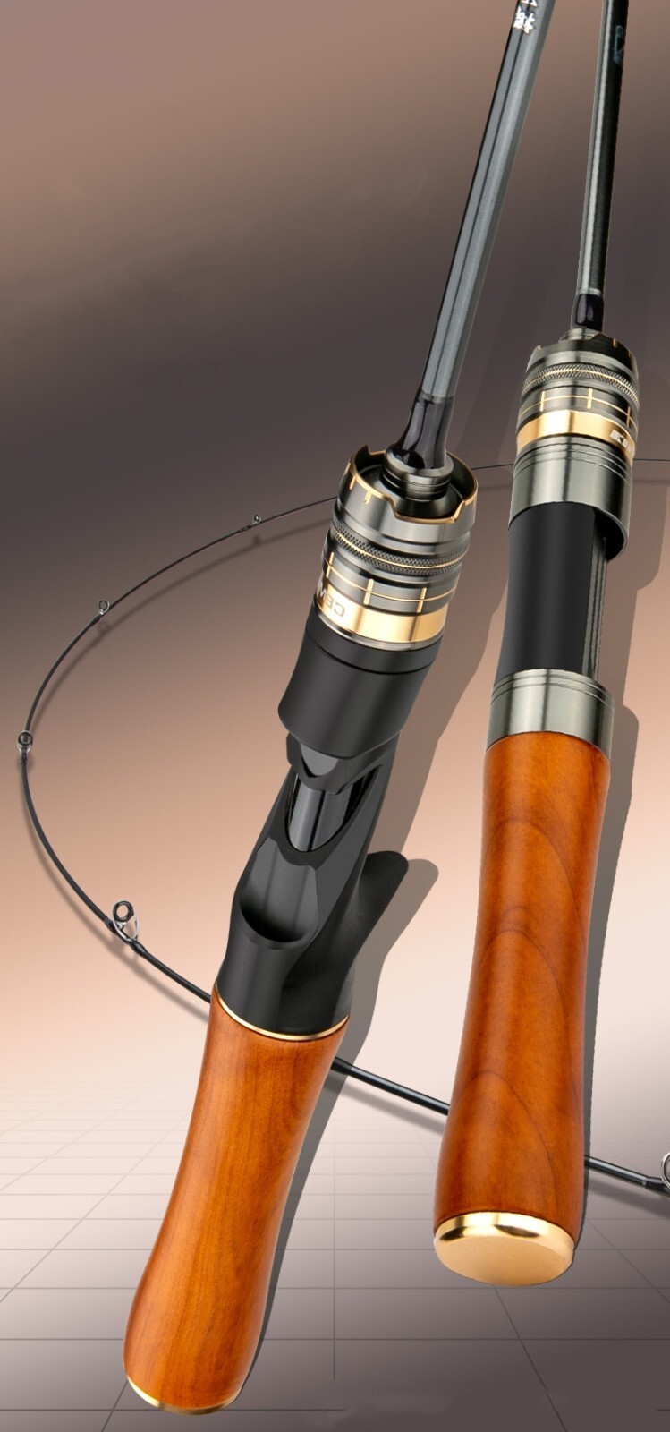 Portable Fishing Rods 5.6ft 6ft Spinning Casting Rod Carbon Fiber Rod Bass Pole