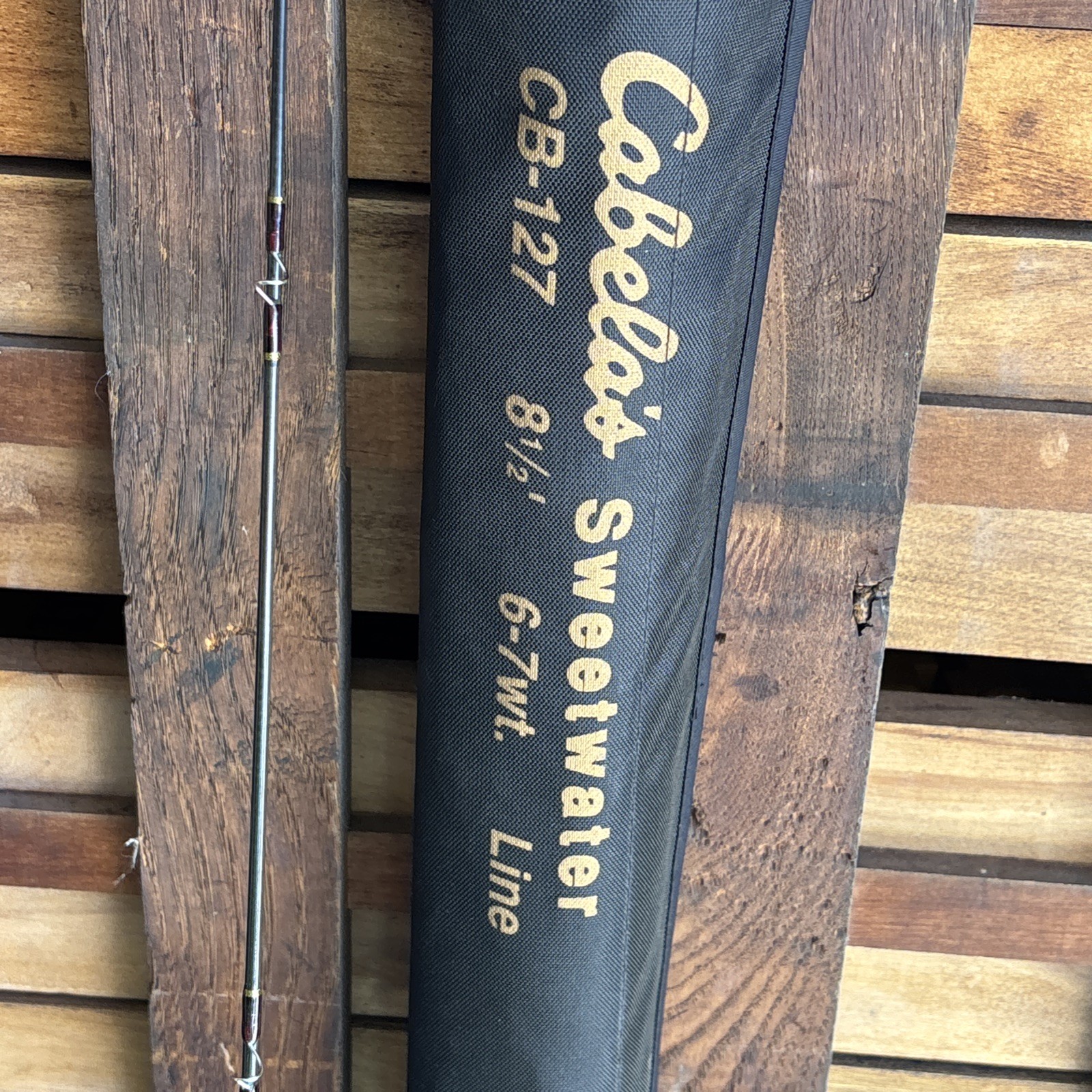 Cabela’s Sweetwater Fly Rod CB-127 8’6″ 6-7 Wt Line Fishing Pile With Hard Case