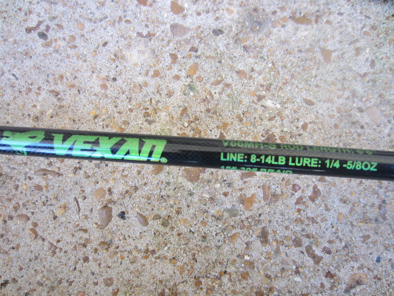 Vexan bass fishing rod V66MH-S 6’6″ 8-14 lb line 1/4-5/8 oz lure EUC