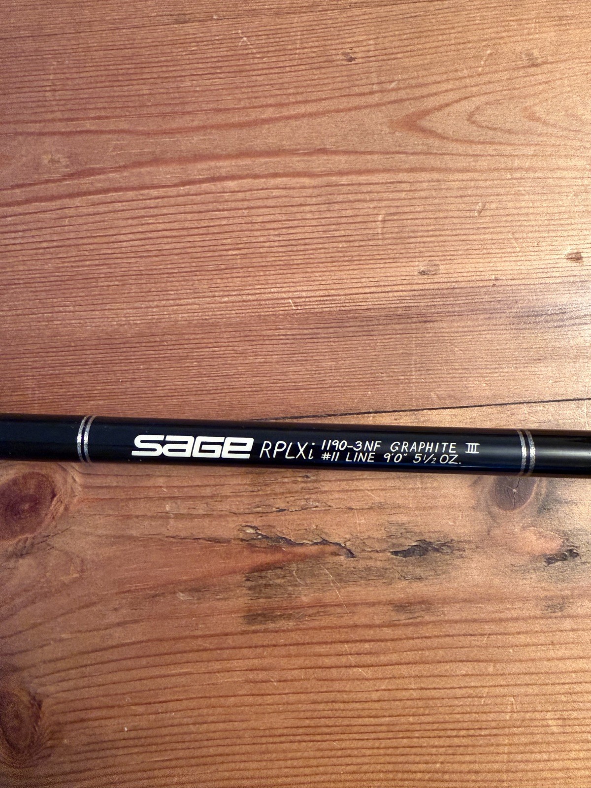 SAGE RPLXi 9′ 5 1/2oz (1190-3NF) 11 Weight Graphite Fly Rod (Used once)