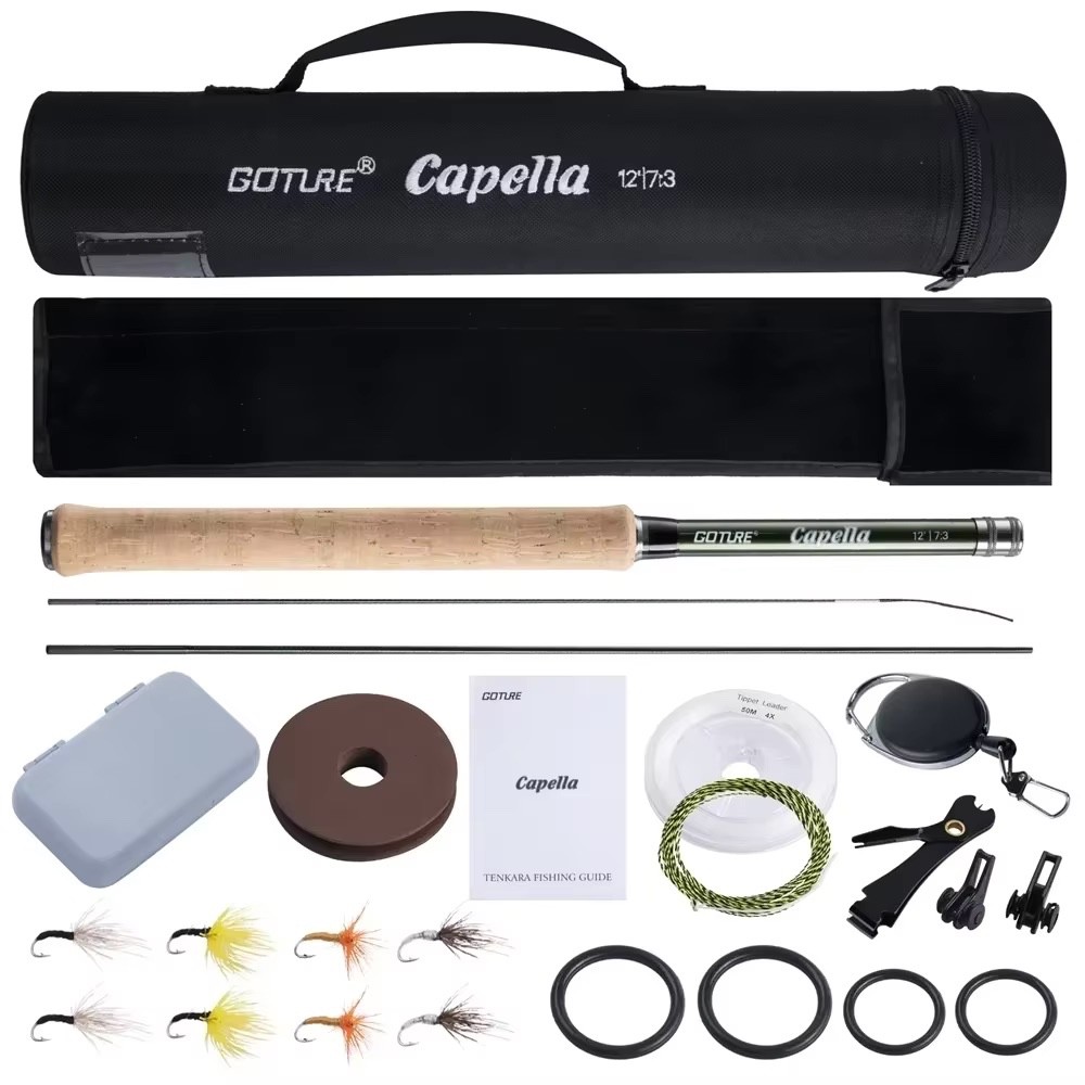 Full Fly Dapping Tenkara Fishing Rod Kit Outfit Freshwater River Lake Pond