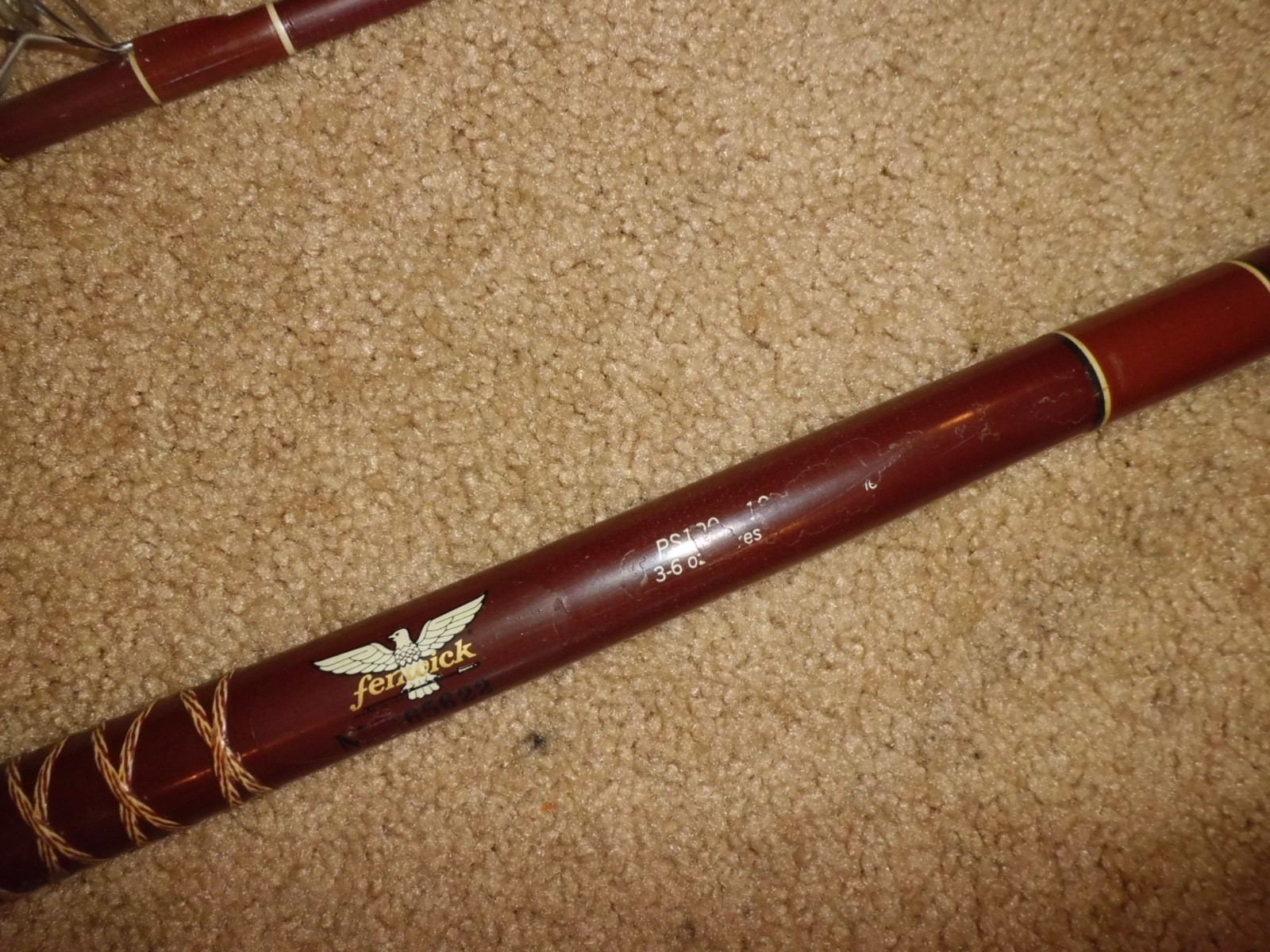 Vintage FENWICK PS120 Spinning Surf 12′ Rod made in USA (short by 4″) 11’8″