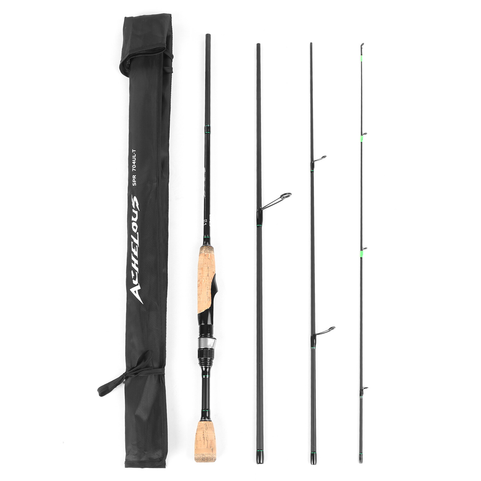 4Pcs Fishing Pole Lightweight Carbon Fiber Portable Fishing Rod K4F8