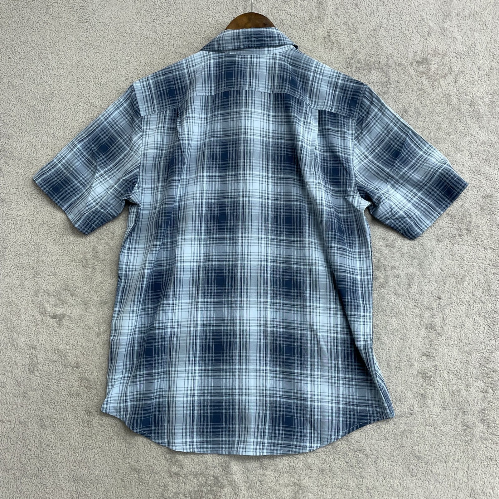 Orvis Men’s S Short Sleeve Tech Shirt Button up Outdoor UPF 30 Blue N0739