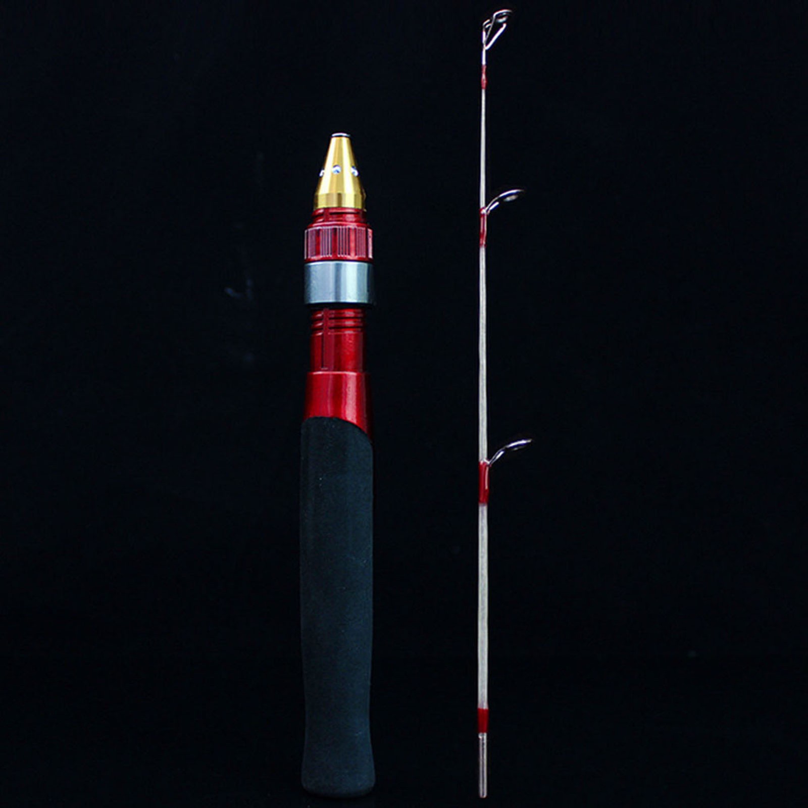 50cm Lightweight Mini 2 Sections Winter Ice Solid Fishing Shrimp Rod Pole