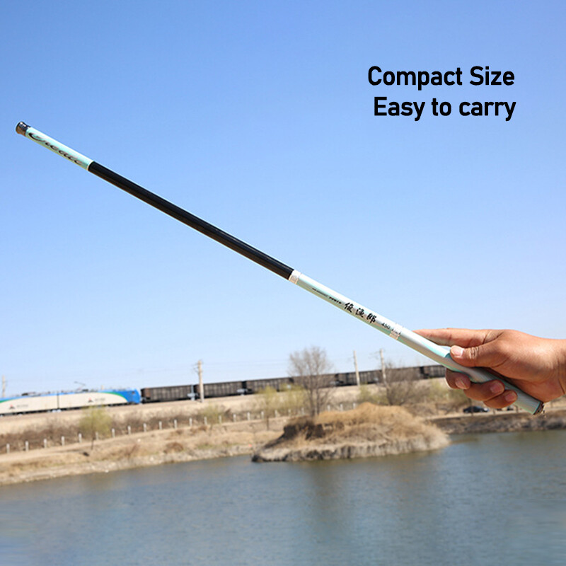 3.6M-7.2M Ultra-light Telescopic Fishing Rod Carbon Fiber Hard Fishing Pole