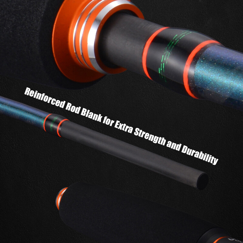 CAMEKOON 2-Pcs Pack from 6’3″ to 6’9″ Spinning & Casting Rod for Jigging Fishing