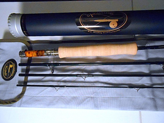 E.L. KEULING ROD CO 9′ 6 WT. DOWN-LOCKING 4PC CARBON FIBER FLY ROD 2026 USA