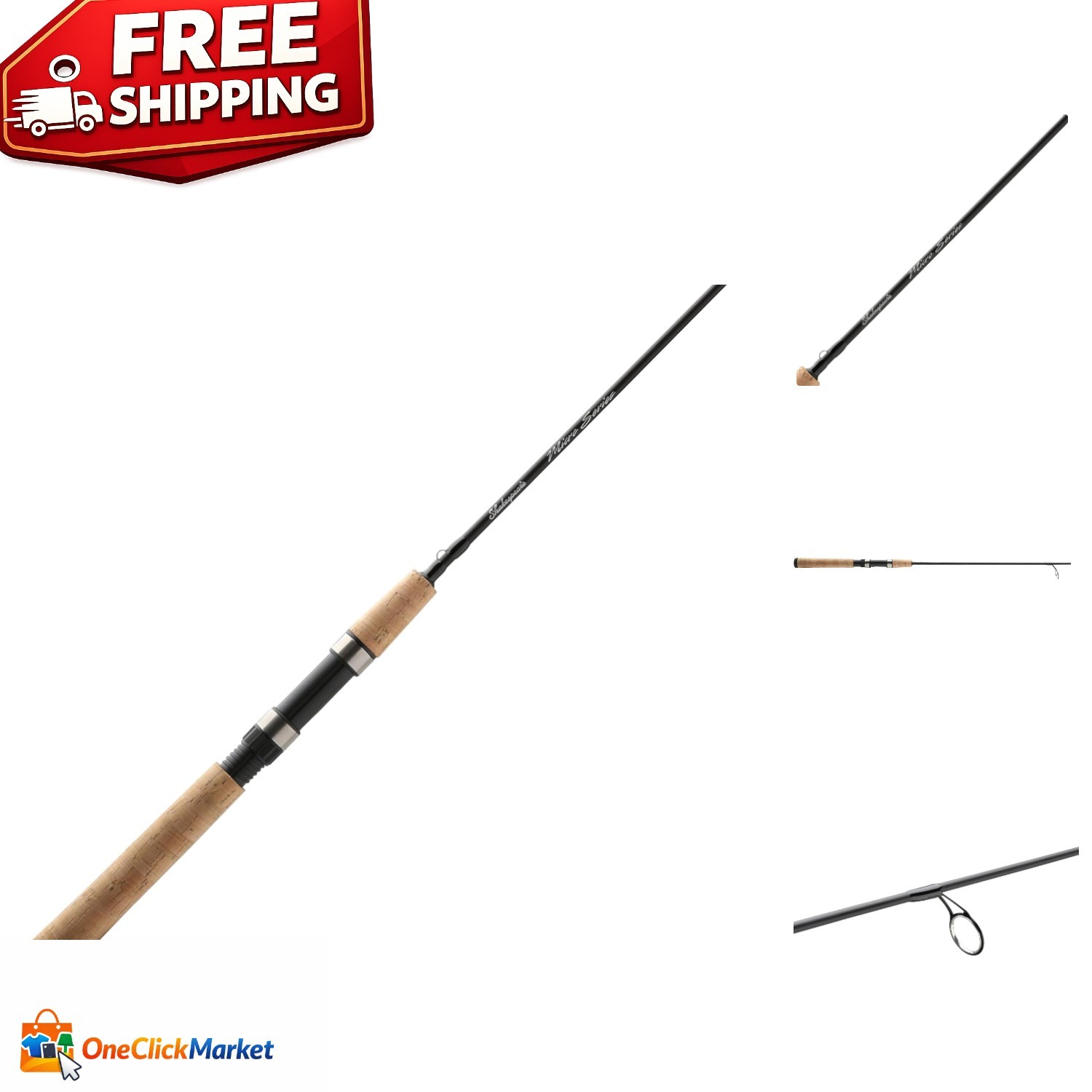 Durable 5.5ft Micro Spinning Rod – Fast Action, Light Power for Bass Anglers