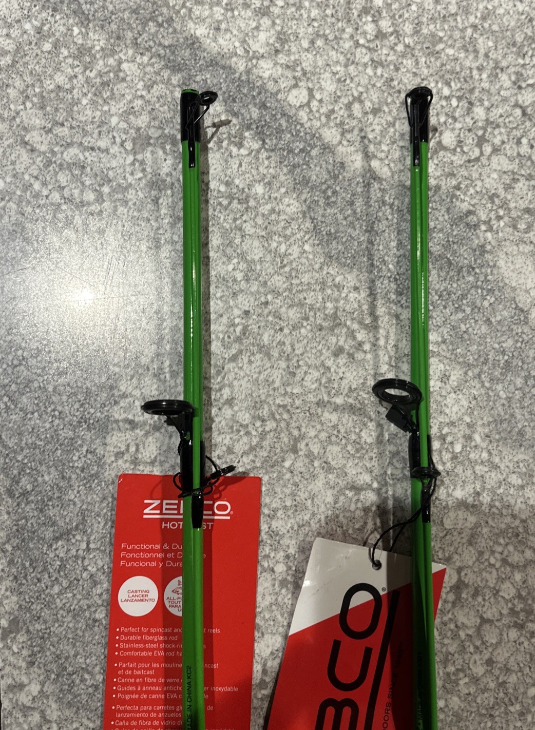 2 Rods Zebco Hot Cast Spinning 4’6” Medium Light 2-piece Rods