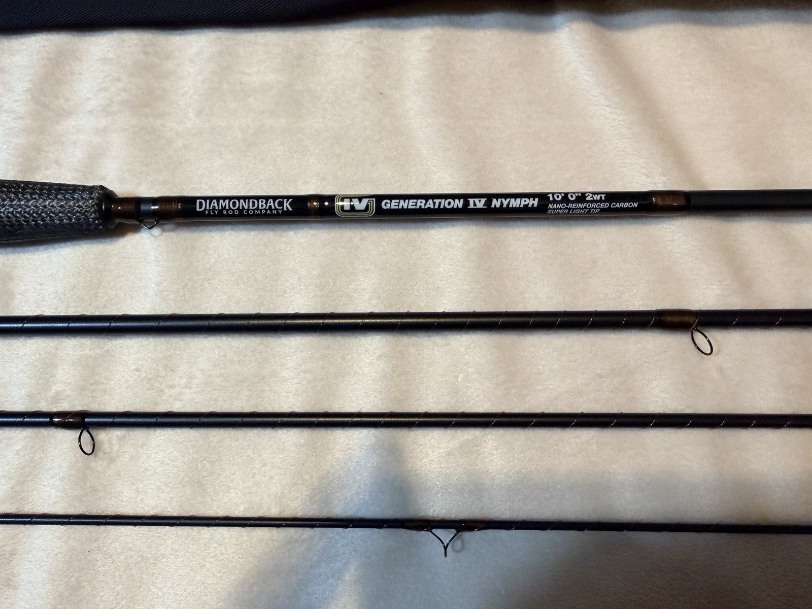 Diamondback Generation IV Nymph Fly Rod 10ft 2wt 4pc Carbon Grip