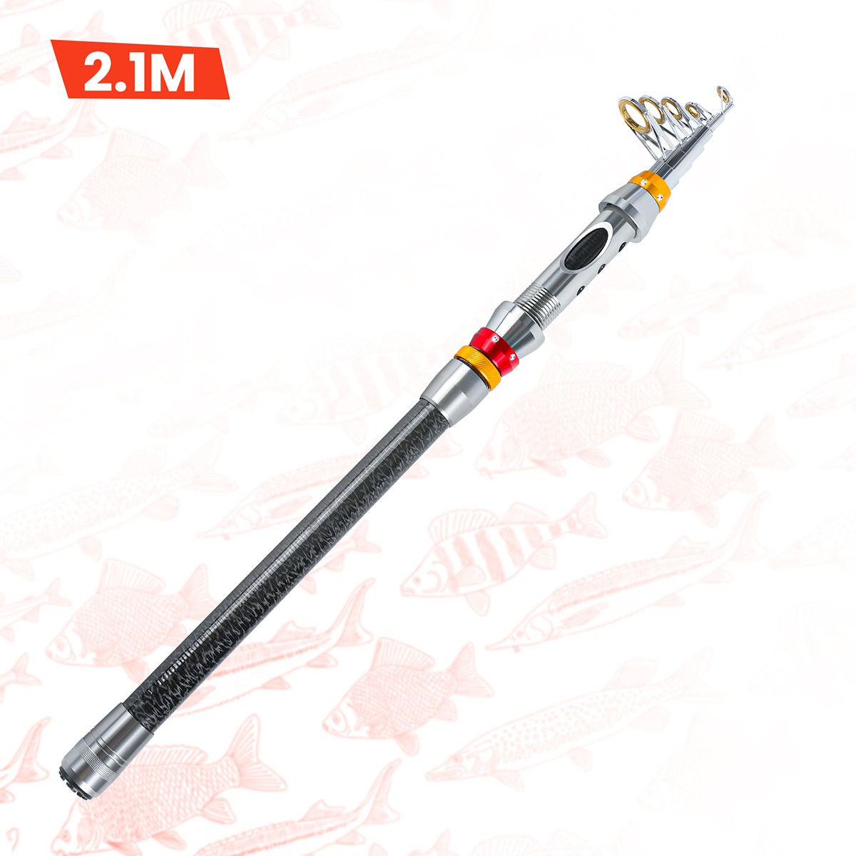Telescopic Fishing Rod – Carbon Fiber,CNC Machined Reel Seat, Travel Fishing Rod