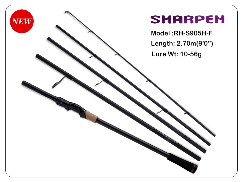PURELURE SHARPEN Travel Soft Lure Rod Spinning Casting XF MF Bass Pike