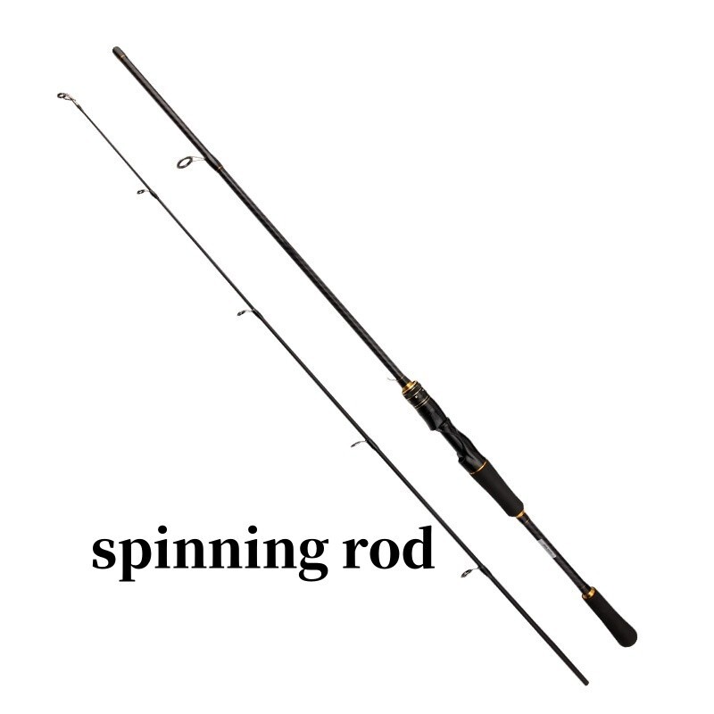 1.65M/1.8M Carbon Fiber Fishing Rod Spinning Casting Fishing Rod Pole 2 Sections