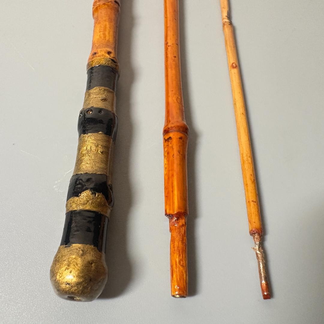 Bamboo Japanese Takano Rod 3-Piece 50cm Accessory Model for Fishing Used