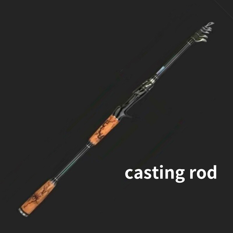 1.8M-2.4M Telescopic Fishing Rods Carbon Spinning Casting Rods Fishing Pole Bait