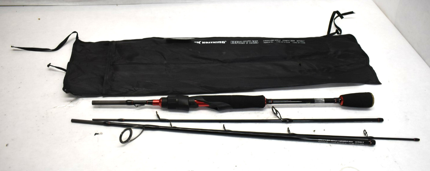 Kastking Brutus Power ML Fishing Rod KRDSPN1BR-62ML4 1.86M Black & Red