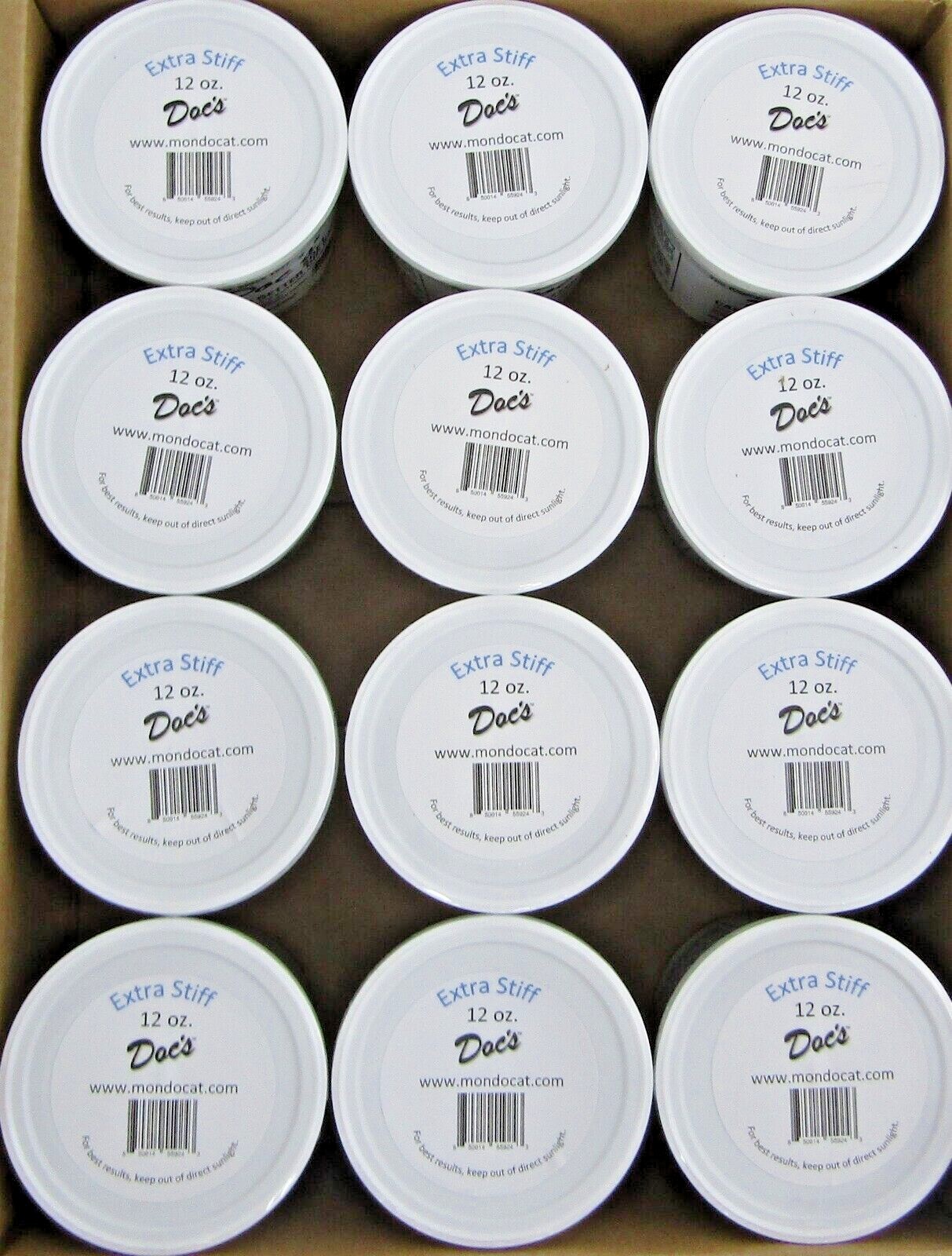 1 CASE DOC’S HOT SUMMER EXTRA STIFF RECIPE CATFISH DIP BAIT 12-12 OZ TUBS