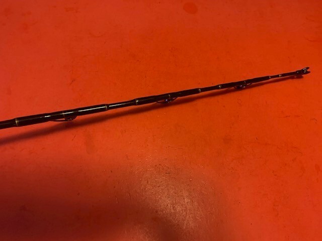CUSTOM BUILT CALSTAR 6460H 6 FOOT 30 TO 80 POUND RATED FISHING ROD AFTCO ROLLER