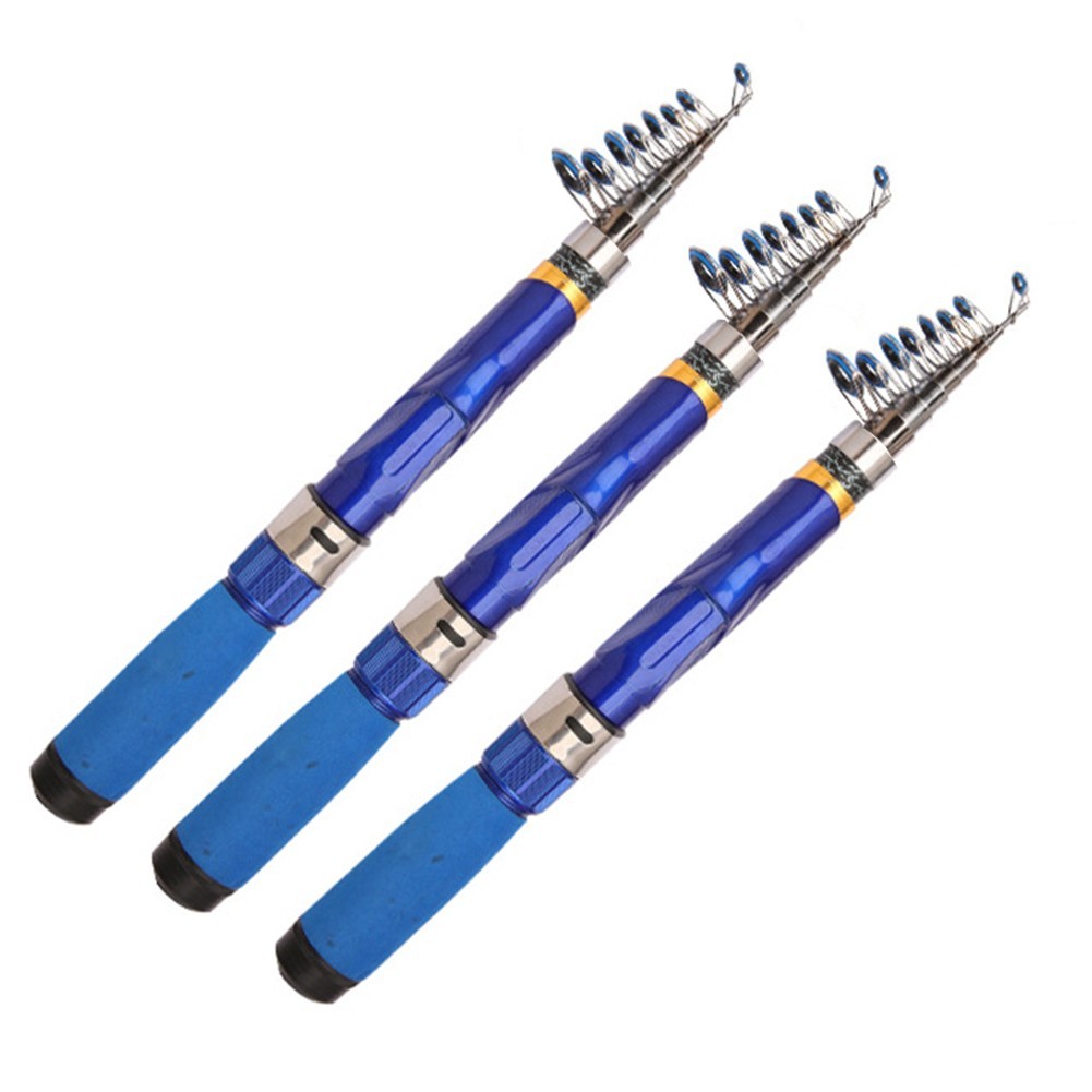 Telescopic Design Portable Fishing Rod Up to 2 4M with Fiberglass Build