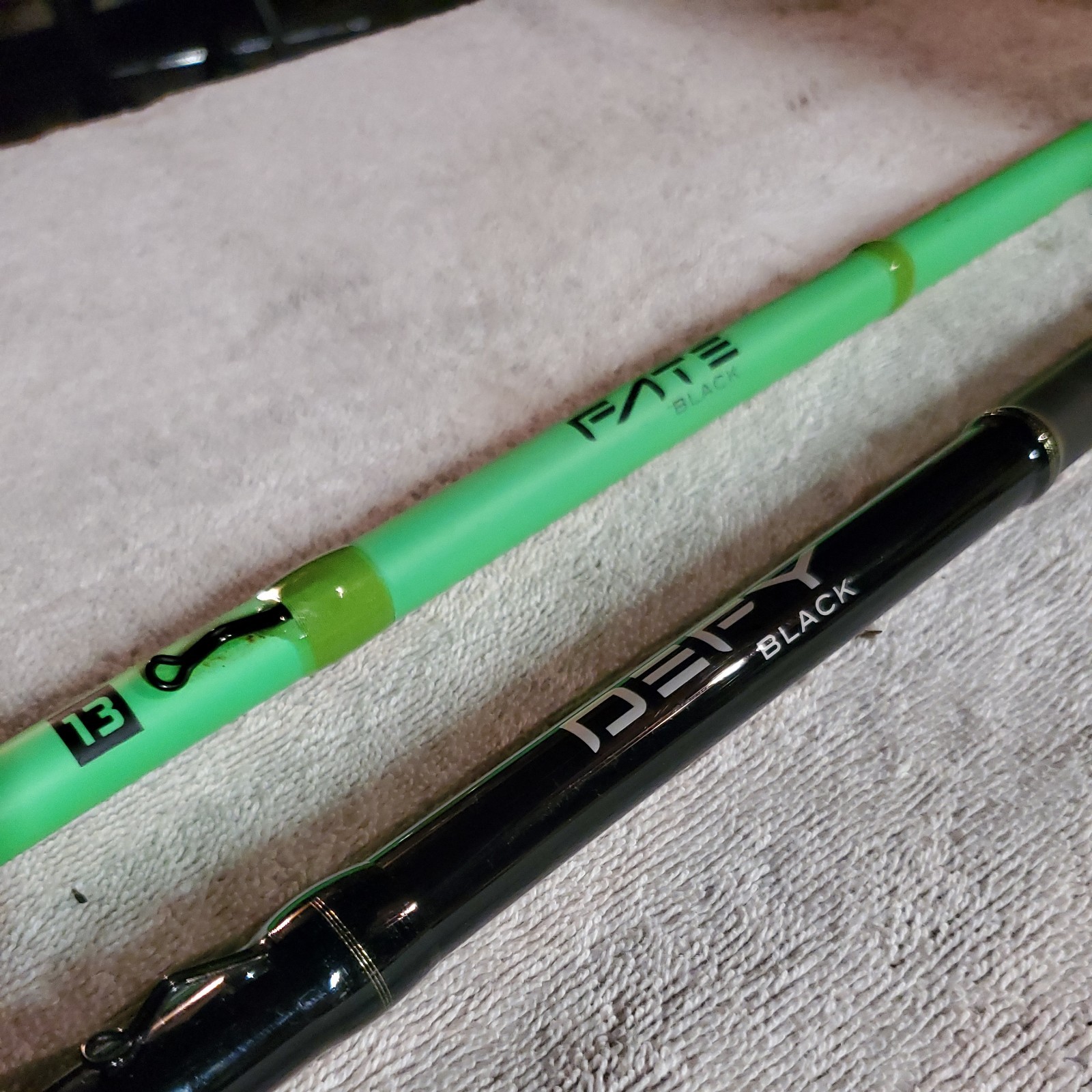 13 Fishing, Fate Black, Defy Black, Both 7′ 11″ Heavy Fast, LOT OF 2