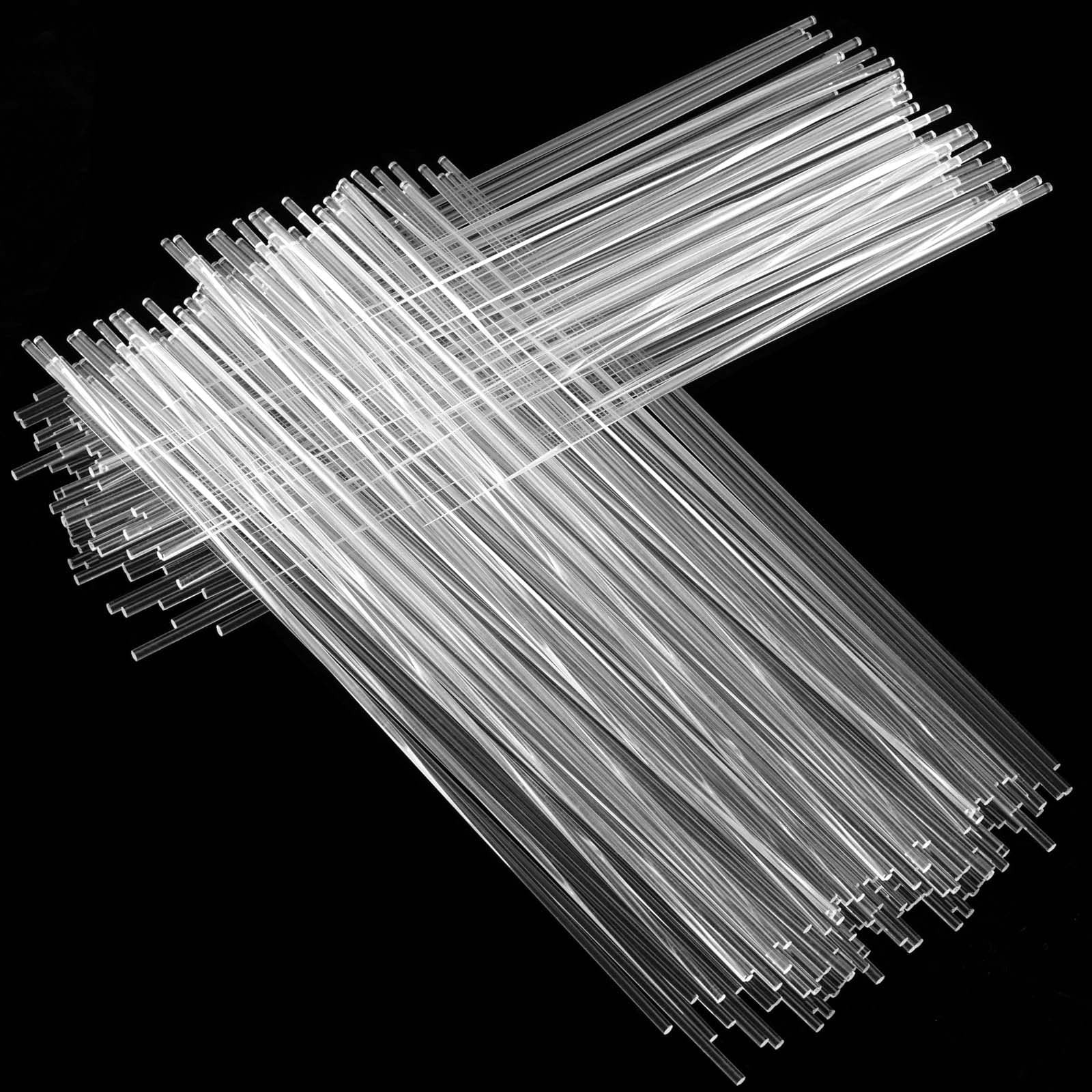 300 PCS Clear Acrylic Dowel Rods 1/8×12 Inch Cake Topper Wedding Decoration