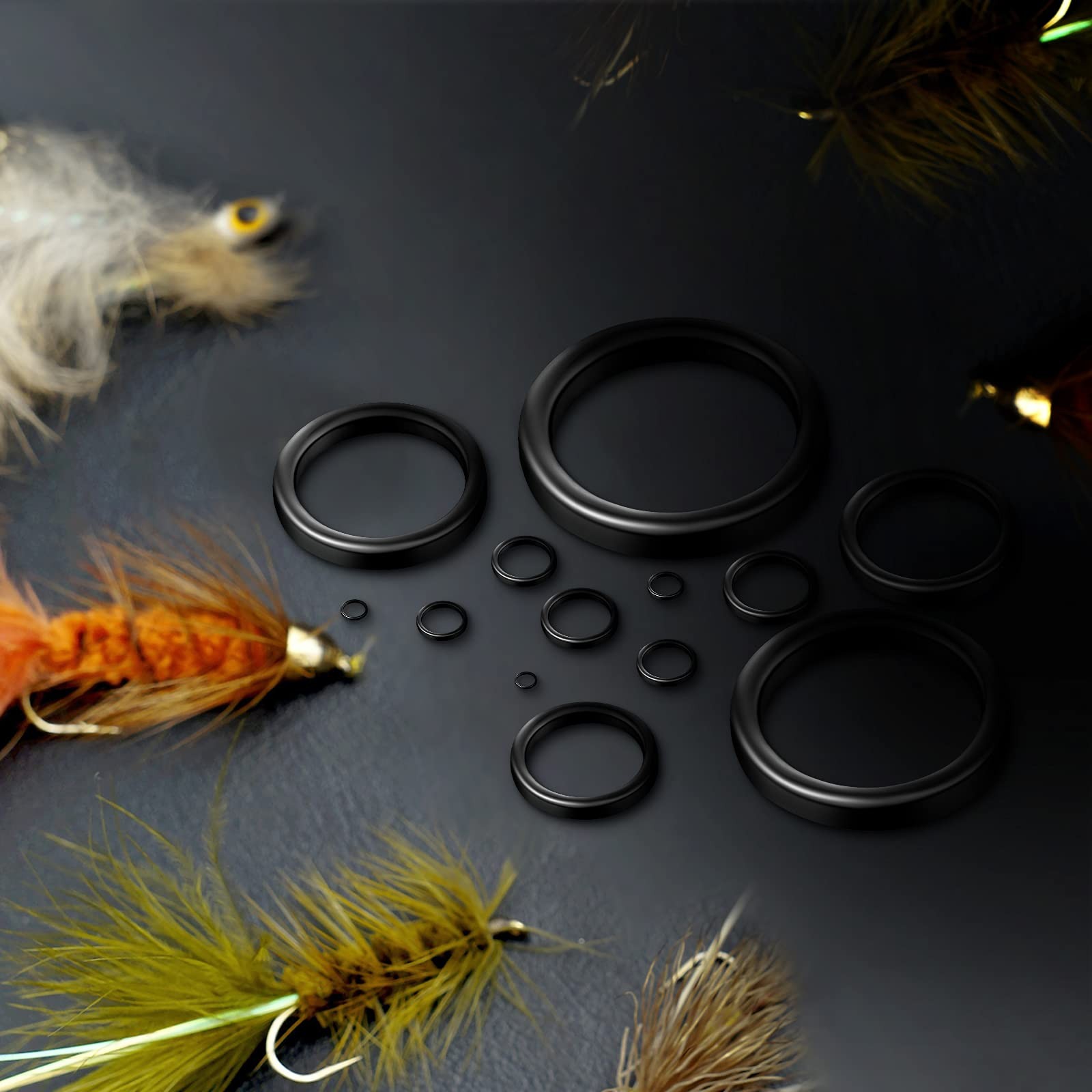 30 Pcs Fishing Rod Eyelet Repair Kit 14 Sizes Ceramic Guide Rings Replacement