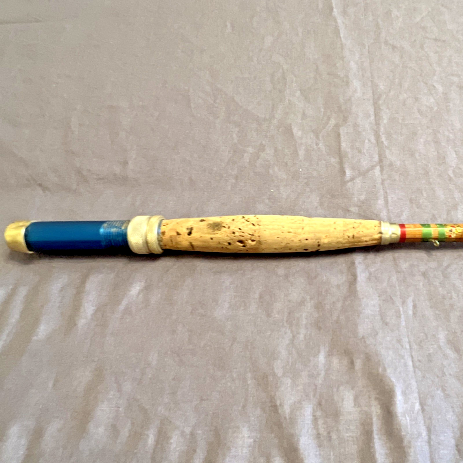 Montague Rapidan Bamboo 9ft 3pc Spinning Rod Cork Handle Moderate Med Vintage