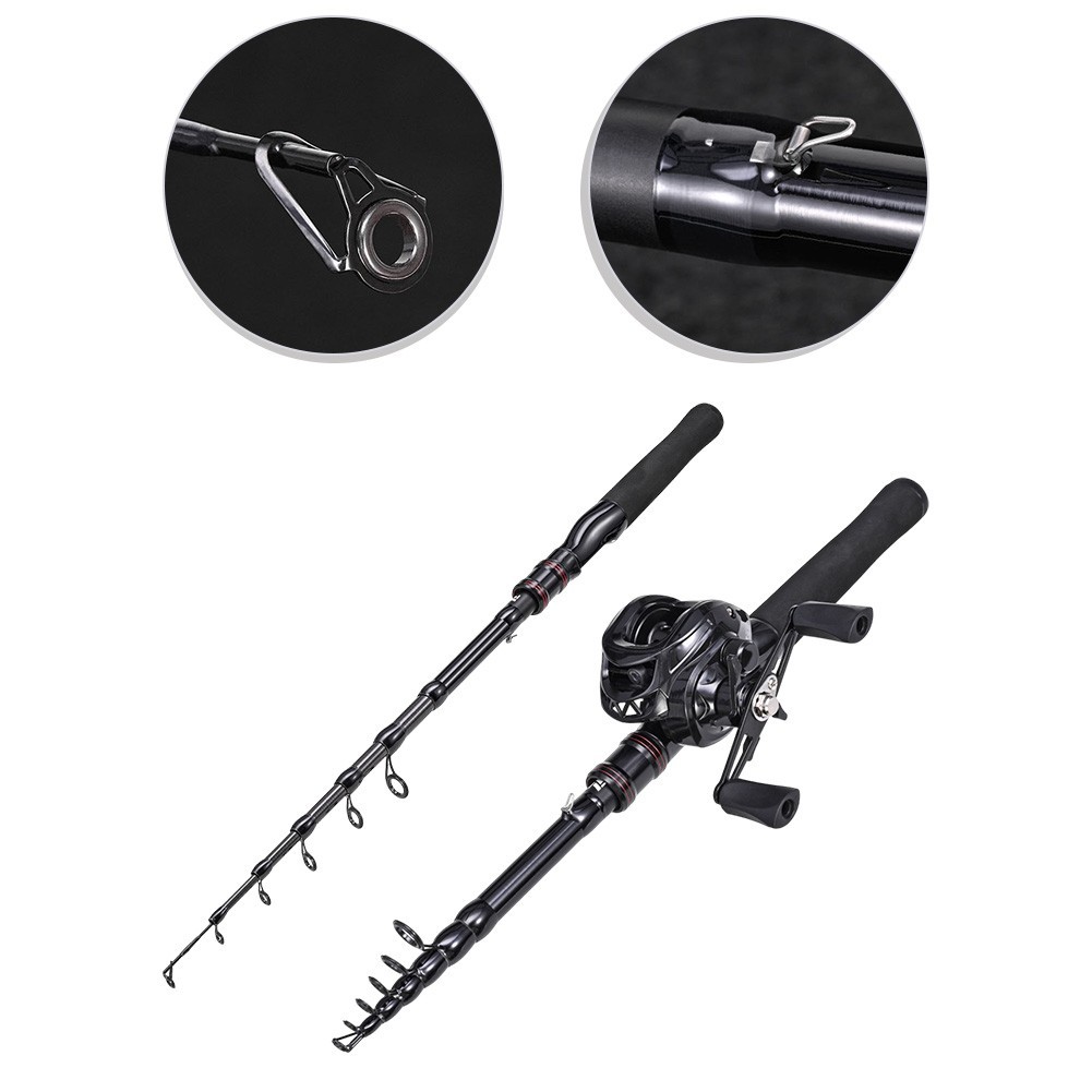 Telescopic Fishing Rod for Various Conditions Carbon Fiber Construction