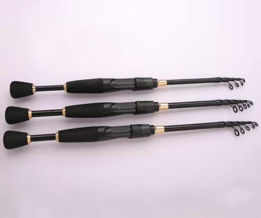 Ultra-Light Fishing Rod Carbon Fiber Spinning Casting Pole Handle Telescopic Sea