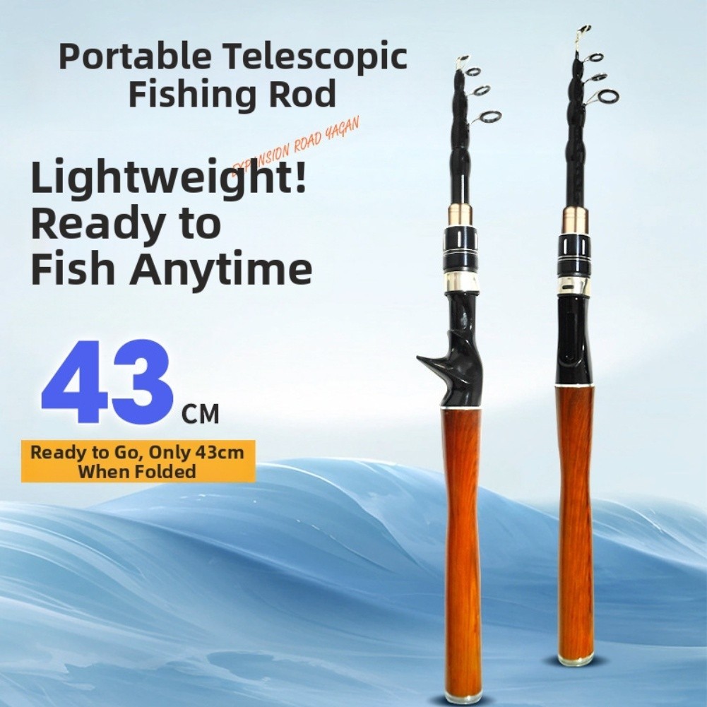 Ultralight Carbon Fiber ML Telescopic Fishing Rod Spin and Casting 1 6M to for 2