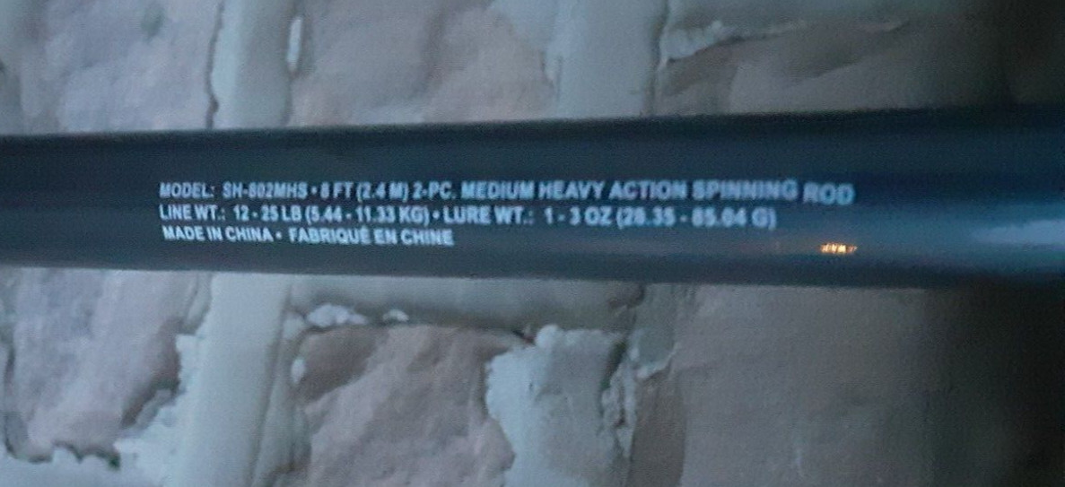 Lot of 3 Hurricane Seahawk 8’ Spinning Rods MH Action 12-25 Lb Catfish Saltwater