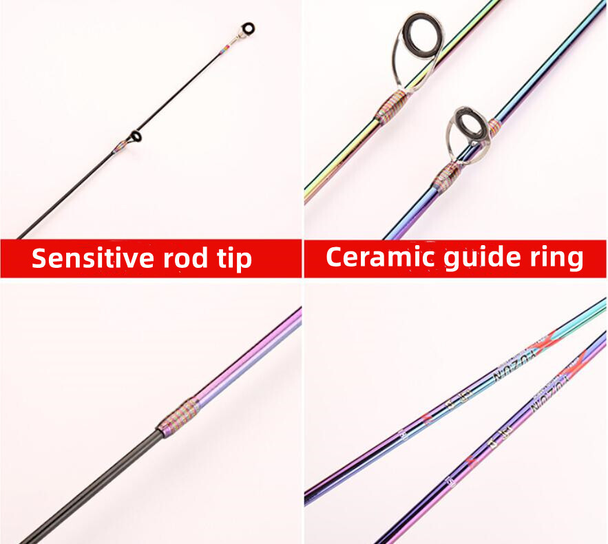 1.5M/1.68M/1.8M Carbon Fiber Fishing Rod Ultra Light Spinning Wooden Handle Rods