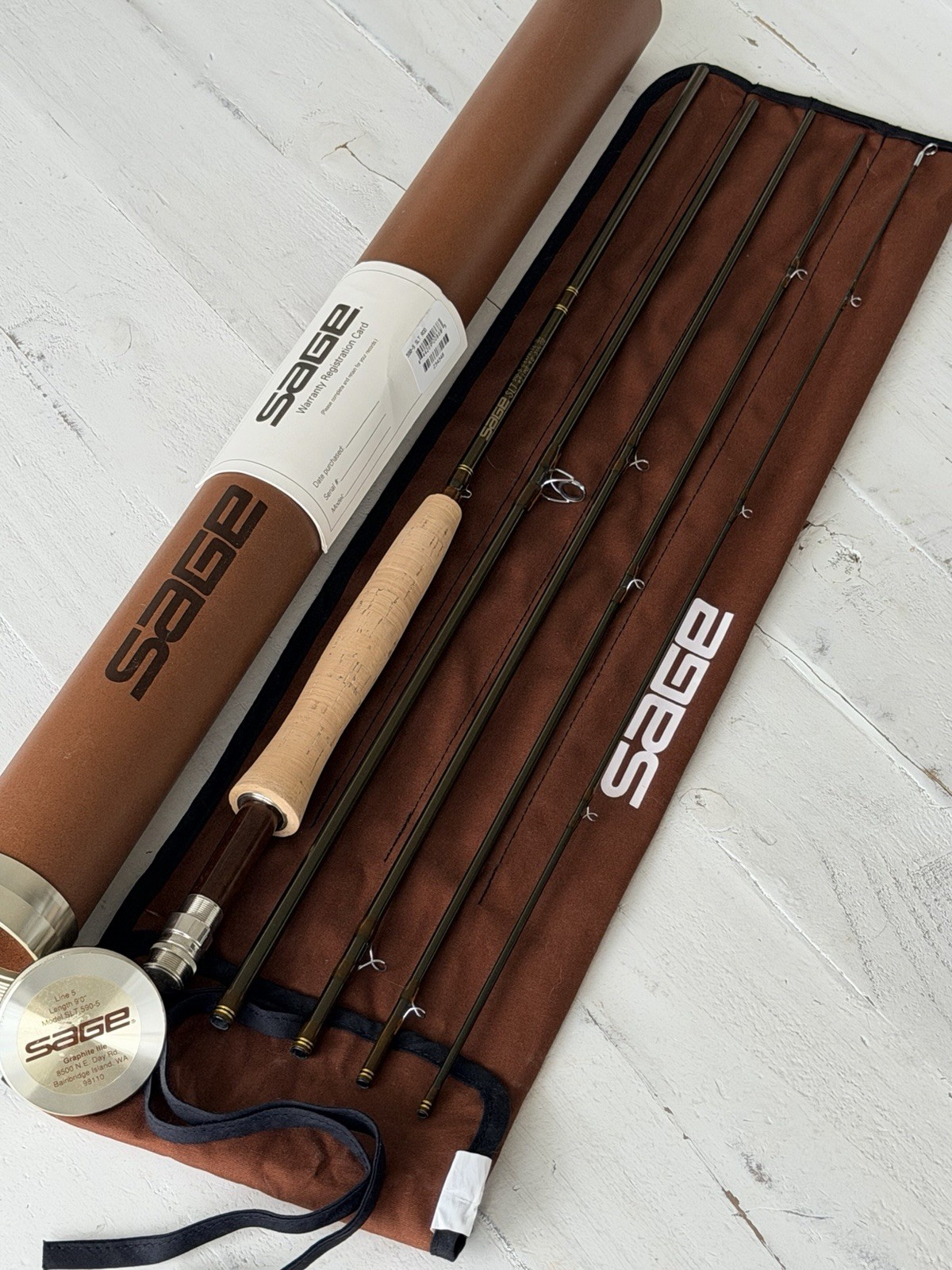**BEAUTIFUL** 🔥*RARE* SAGE SLT 5wt 9’ft🔥~5Pc RARE TRAVEL ROD~🔥