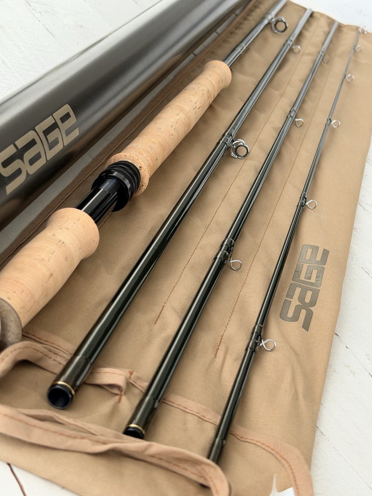 **BEAUTIFUL** 🔥 SAGE Z-AXIS Switch/Spey 8wt. 12’9”~4pc FlyRod!! ~LEGENDARY~ 🔥