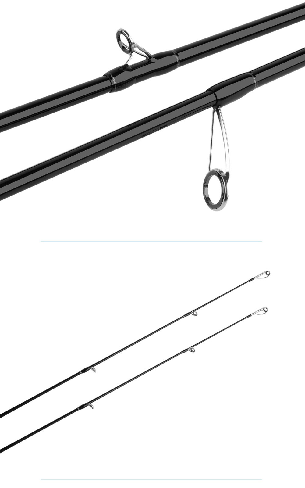 7FT 8FT Fishing Rods Spinning Rod Casting Carbon Fiber Rod 5 Section Sensitive