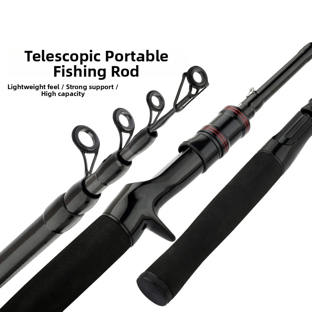 Telescopic Carbon Fishing Rod 150cm 180cm 210cm Fast Action For Stream Use Only