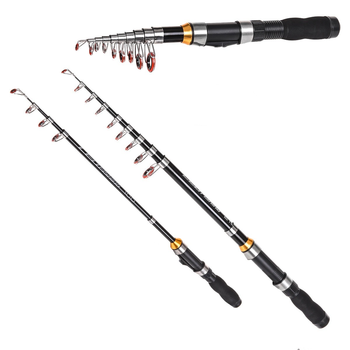 1.0m-2.3m Telescopic Fishing Rod with EVA Grip for Trout Super Short Portable