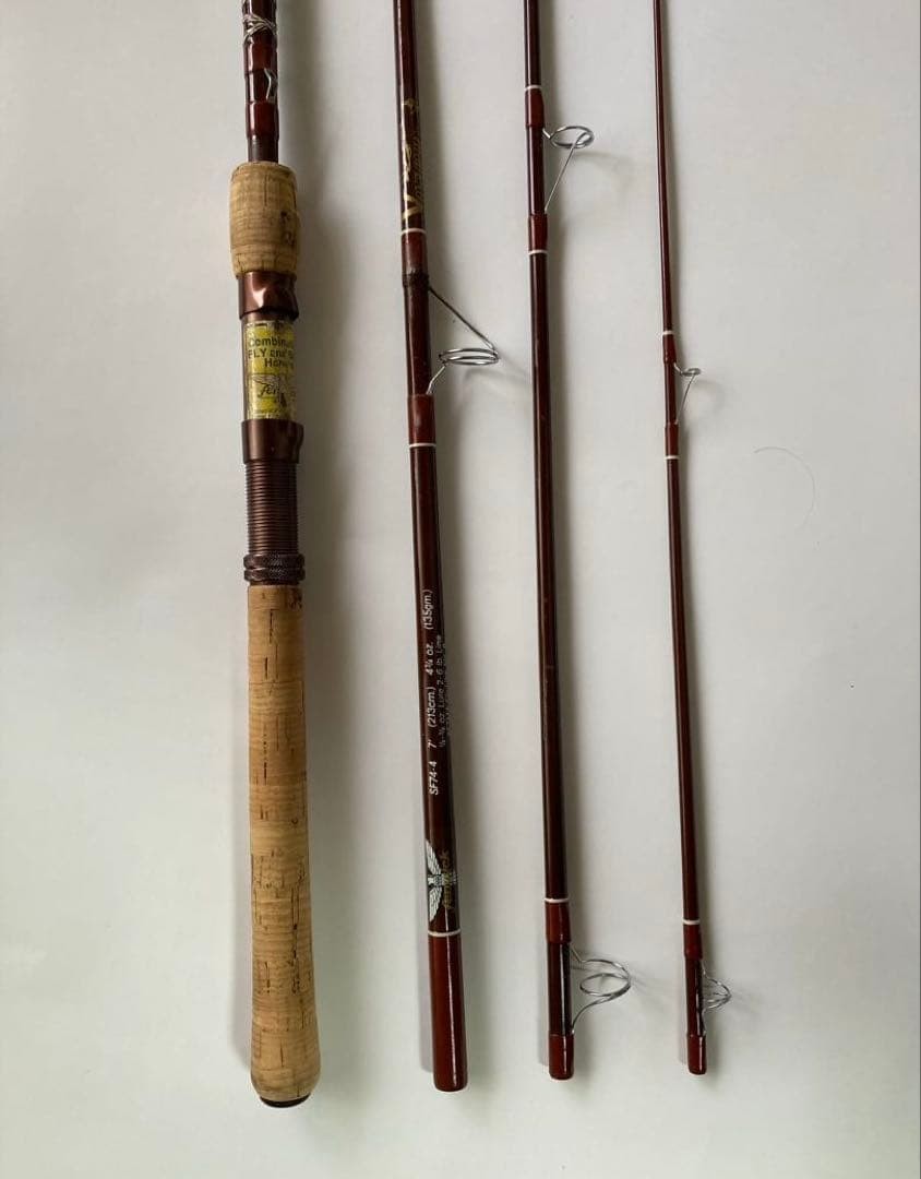 Fenwick SF744 7ft Glass Dual Wield Pack Rod Fly & Baitcast Used JDM