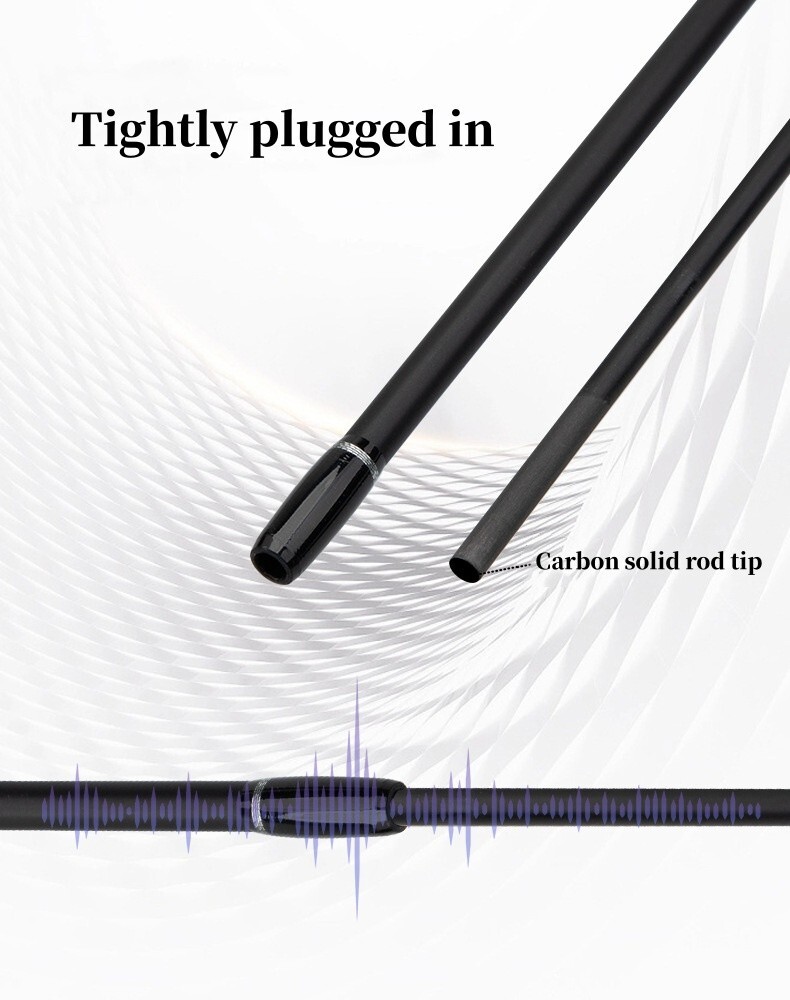 Fishing Rod Casting Spinning Travel Carbon Fiber Rod 2 Sections Ultra-Light Rod