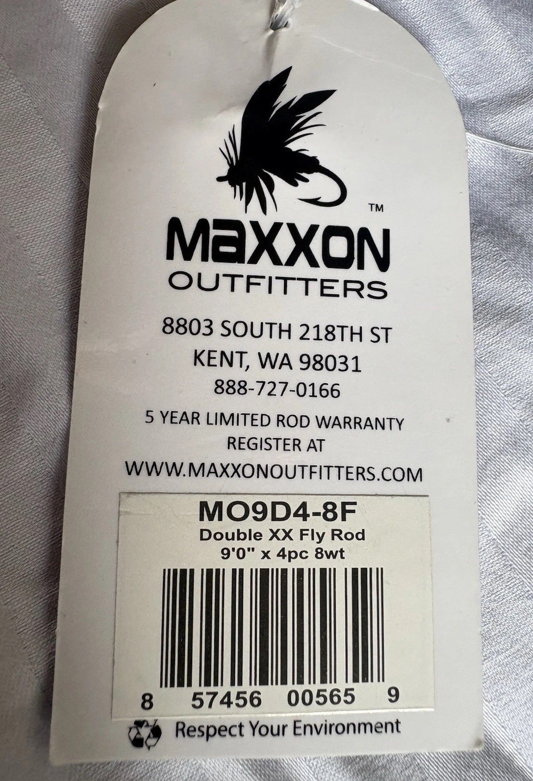 Maxxon Outfitters Double XX Fly Rod – 9 Foot 8 Weight- New- Never Cast Or Fished