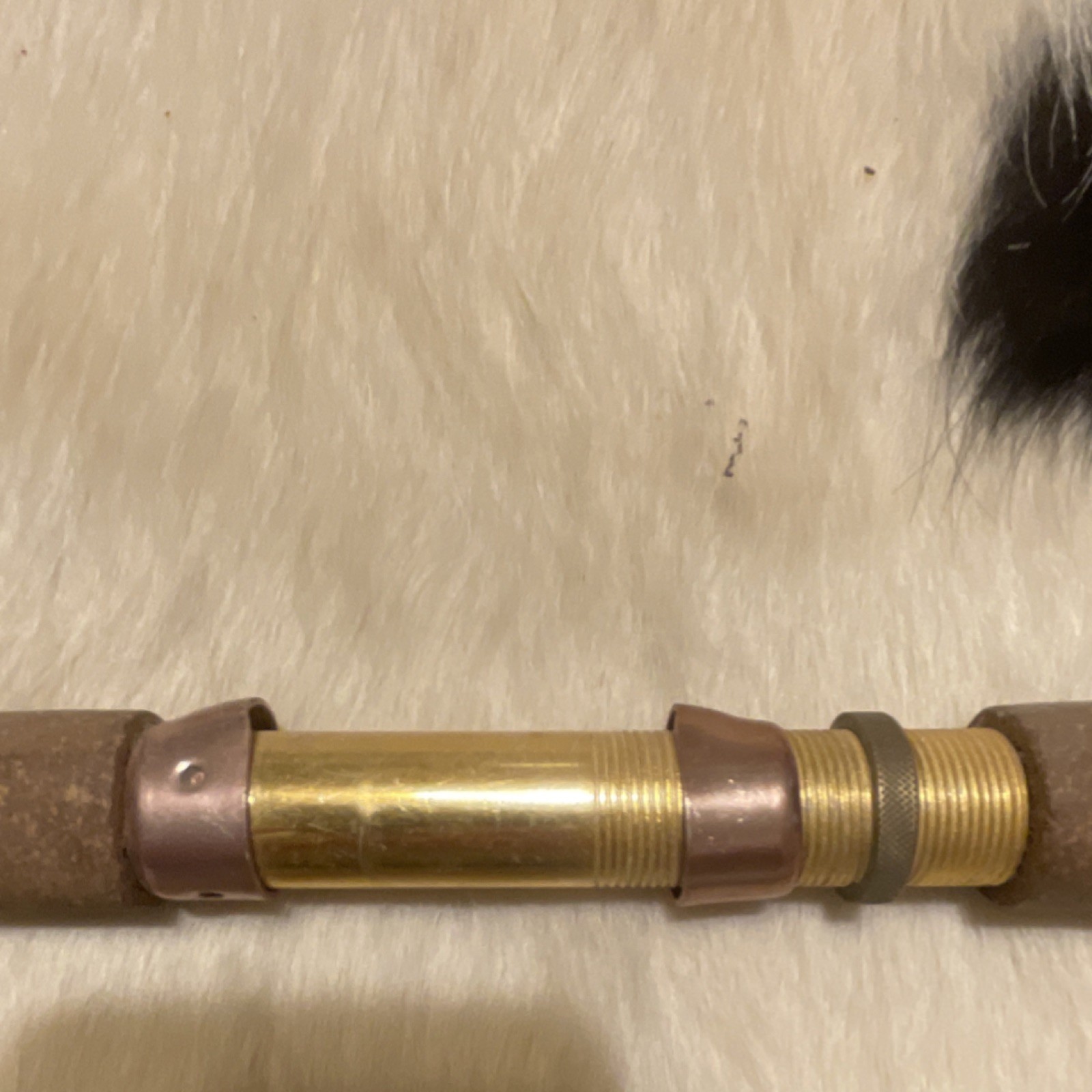Cork Fishing Rod Handle Grip, Sliding Ring Reel Seat, Spinning 1pc Brown/Gold