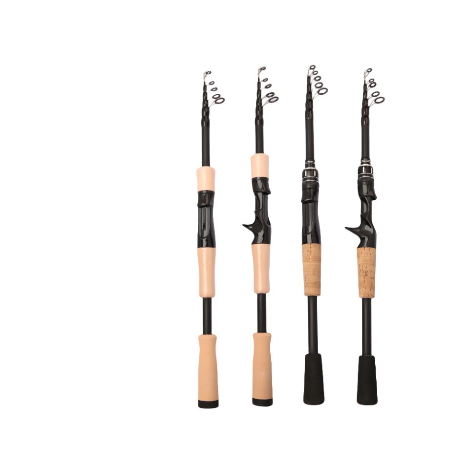 Ultra-Light Fishing Rod Carbon Fiber Spinning Casting Pole Handle Telescopic Sea