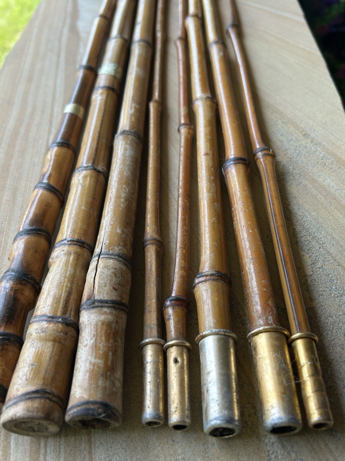 Lews Poles Foley ,Alabama Bamboo Fishing Poles 2pc 10’/3pc11’ Plus Extra W/line