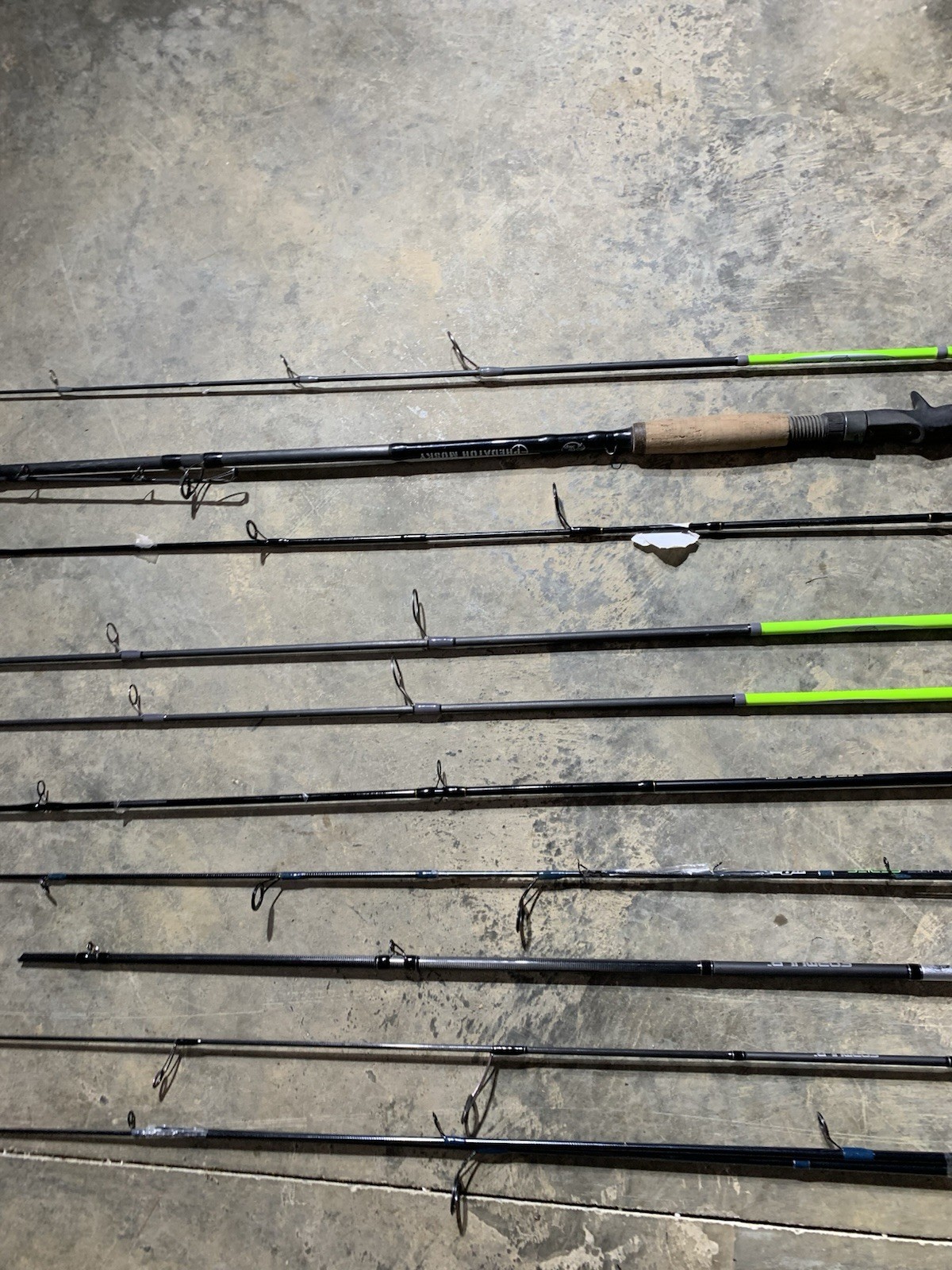 LOT OF 10 BASS PRO SHOPS FISHING RODS (BROKEN)