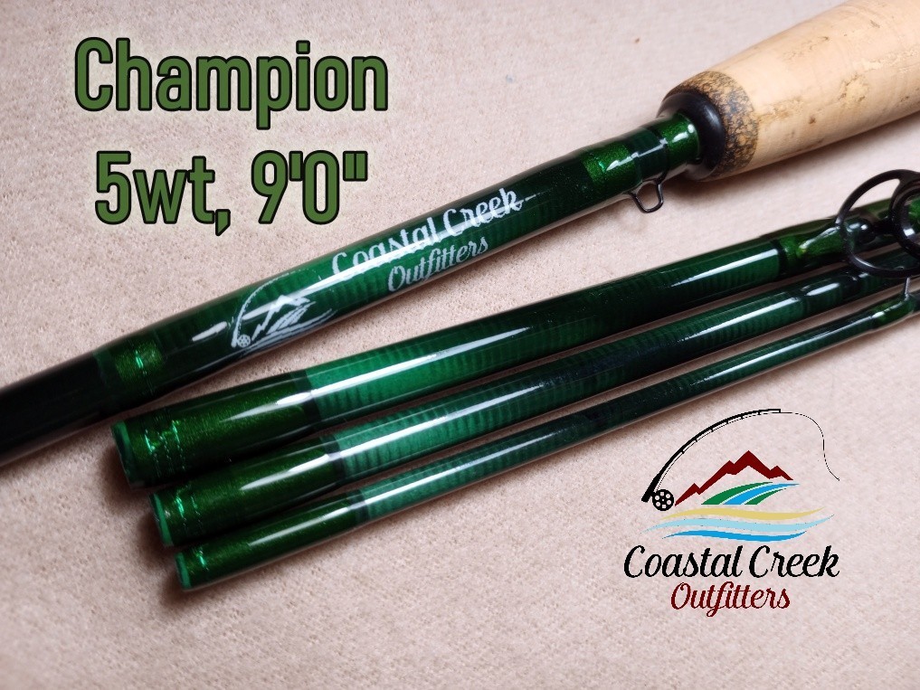 Coastal Creek Outfitters Champion Fly Rod 5 Weight, 9 foot, Black Hardware