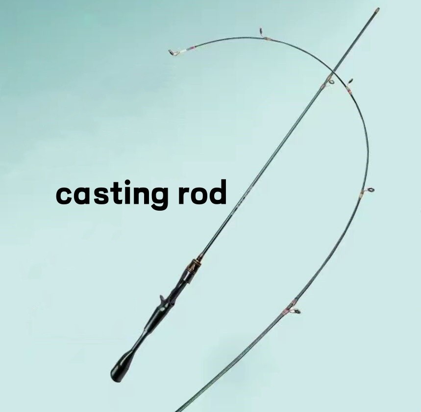 Fishing Rod Reel Combo Carbon Fiber Spinning Rod and 5.2:1 Gear Ratio Bait Reel