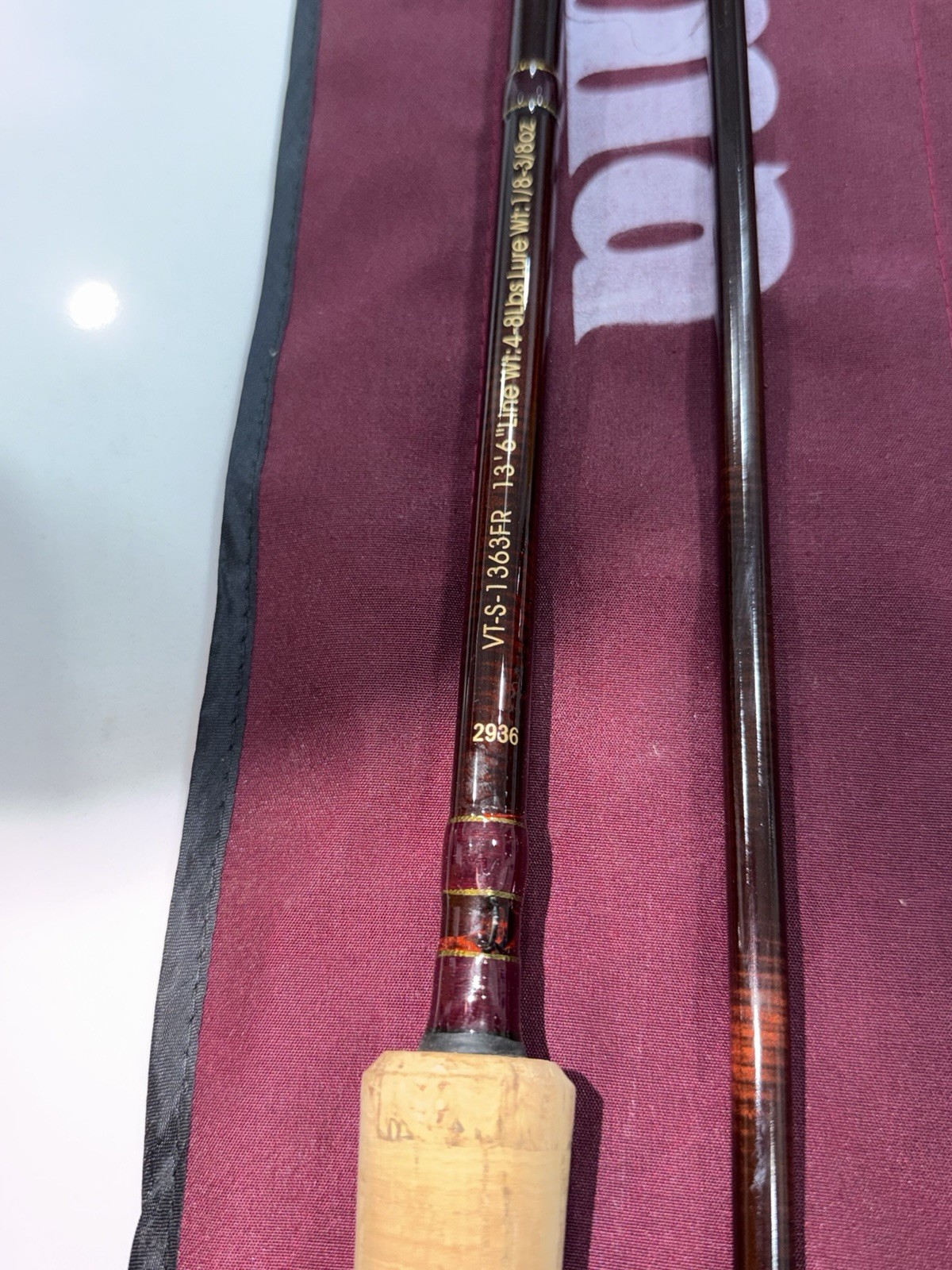 Okuma VT-1363FR rod, which is a 13’6″ float rod 4-8lb Please Make An Offer